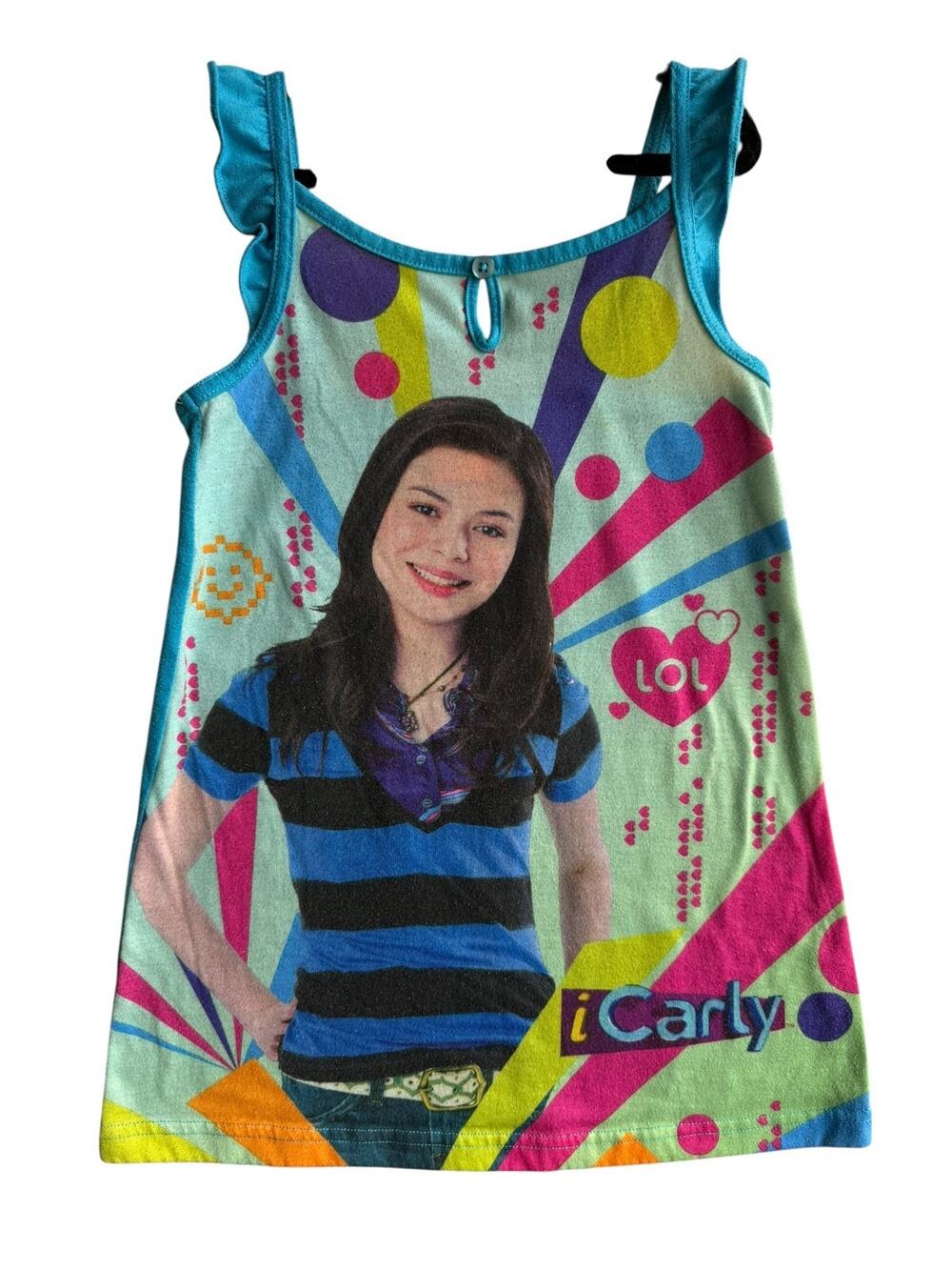 iCarly Girls Summer Nightgown Carly Pajama Nickelodeon Retro Y2K Size 4/5